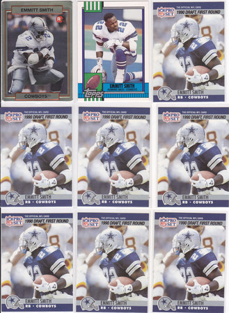 Emmitt Smith Lot of 9