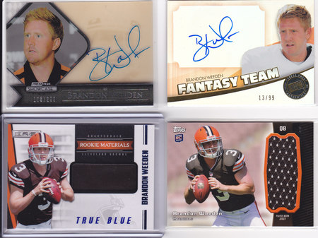 Brandon Weeden Lot of 4