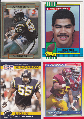 Football Lots Junior Seau Rookie Lot 4