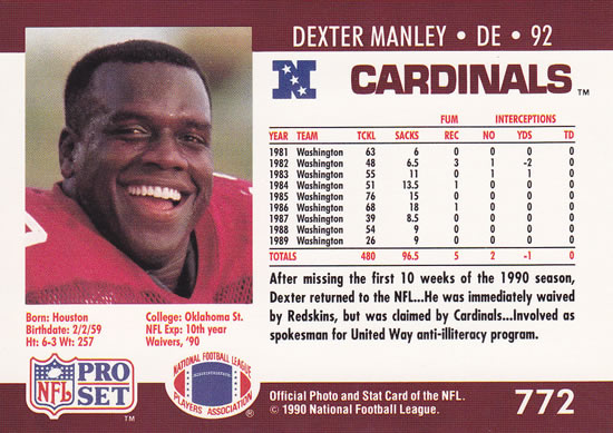1990 ProSet Dexter Manley