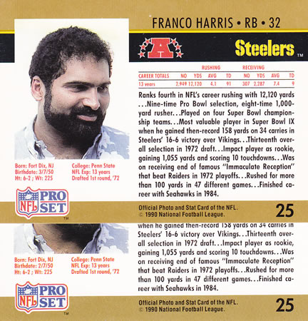 1990 ProSet Franco Harris