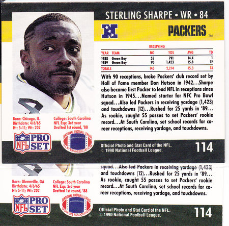 1990 ProSet Sterling Sharpe